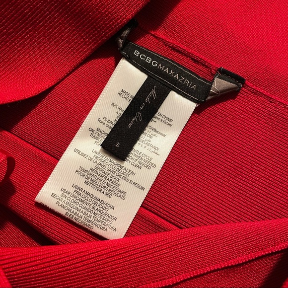 BCBG Simone Red Bandage Bodycon Skirt Small - Picture 5 of 6